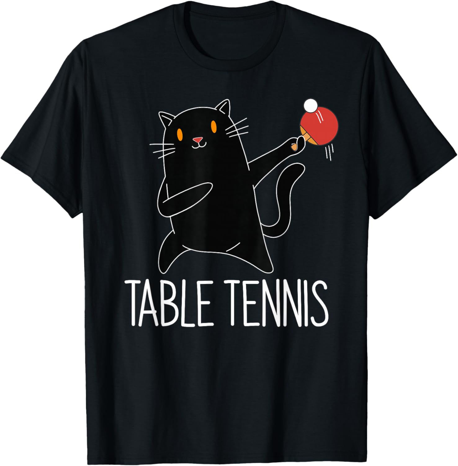 Table Tennis Outfit - T-shirt da ping pong Black Cat
