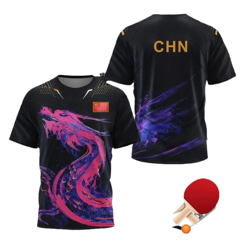 Table Tennis Outfit - Maglietta Grafica Dragon Table Tennis per