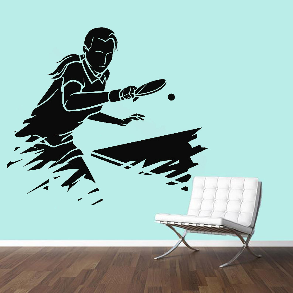 Table Tennis Background - Ping Pong sport Wall Sticker per